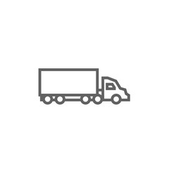 Delivery truck line icon.