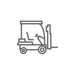 Forklift line icon.
