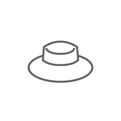Summer hat line icon.