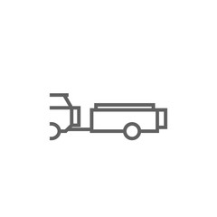 Car with trailer line icon.