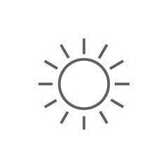 Sun line icon.