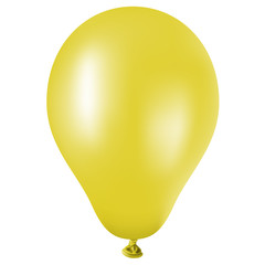 Großer gelber Ballon auf weißem Hintergrund