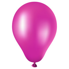 Großer pinker Ballon auf weißem Hintergrund