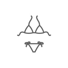 Swimsuit for women line icon.