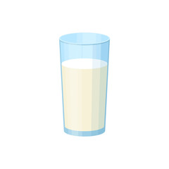 Glass of milk iicon, cartoon style