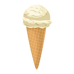 Soft serve ice cream icon, cartoon style 