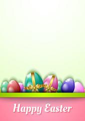 Happy Easter greeting card template