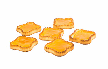 Lime jam tartlets isolated