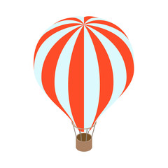 Air balloon icon, isometric 3d style 