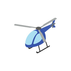 Helicopter icon, isometric 3d style