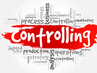 Controlling word cloud, business concept background