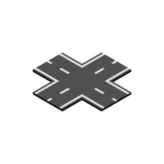 Obraz premium Crossroad icon, isometric 3d style