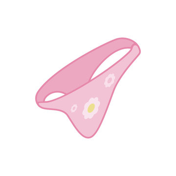 Womens pink pants icon, isometric 3d style
