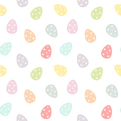 cute lovely colorful easter eggs seamless vector pattern background illustration