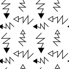 black white seamless vector pattern background illustration with arrows