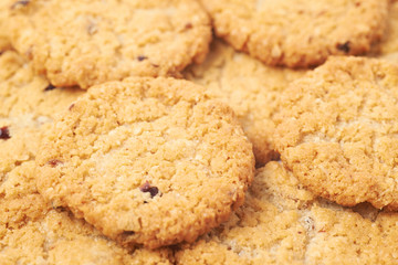 Surface covered with cookies