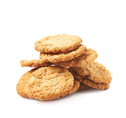 Pile of multiple cookies isolated