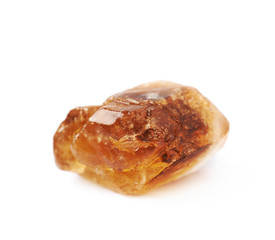 Single rock sugar crystal isolated