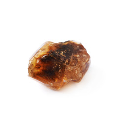 Single rock sugar crystal isolated