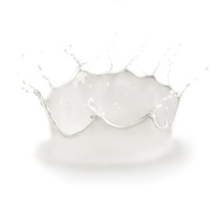 Milk splash isolated on white