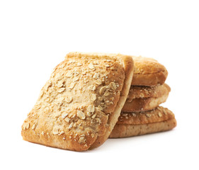 White bread buns composition