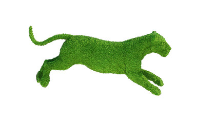 green  tiger from the grass render 3D