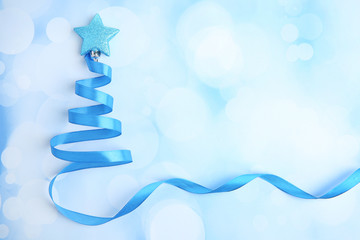 Beautiful fir tree made from satin ribbon © Africa Studio