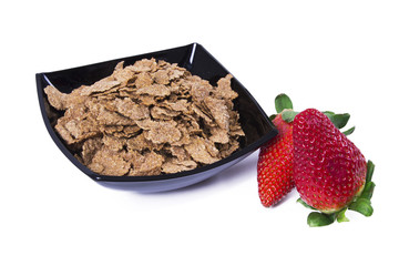 cereal and strawberry