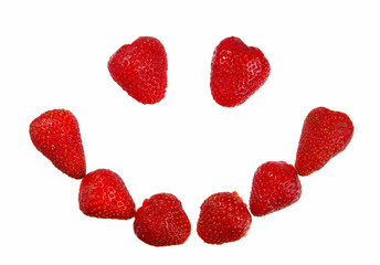 Strawberries isolated on white