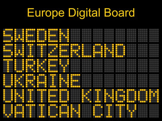 Europe airport digital boarding