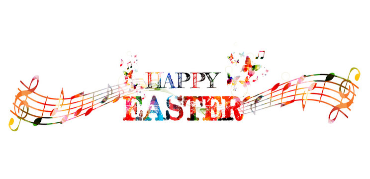 Happy Easter typographical background