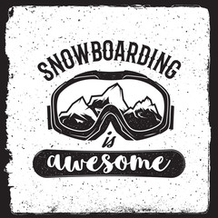 snowboarding emblem. logotype template