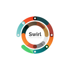 Vector swirl circle logo