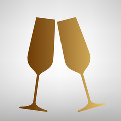 Sparkling champagne glasses