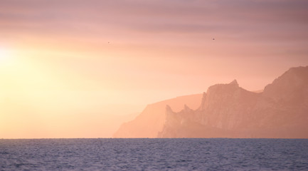 Crimea sea sunset
