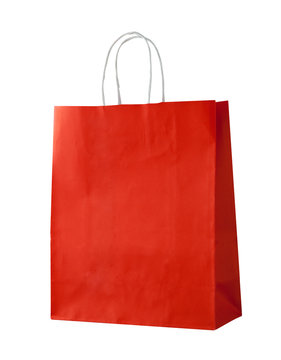 Red shopping bag.