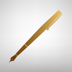 Pen sign. Flat style icon