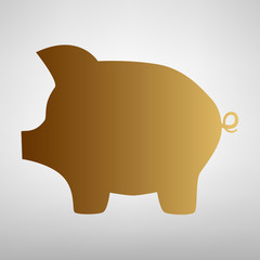 Pig money bank sign