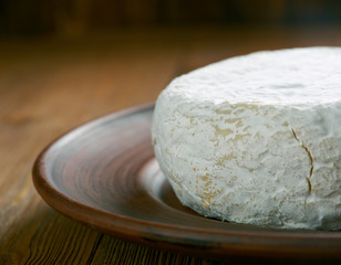 Round Brie cheese