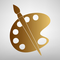 Palette and brush sign