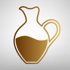 Amphora sign. Flat style icon