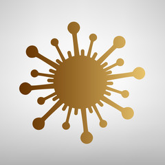 Virus sign. Flat style icon