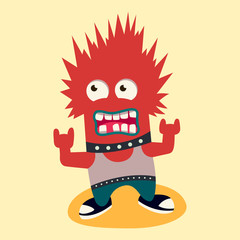 rapper monster. vector illustration