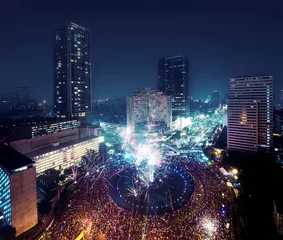 Foto op Plexiglas Jakarta New Year Eve © Leo Lintang