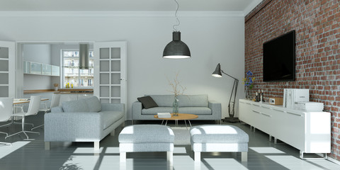helle moderne Wohnung
