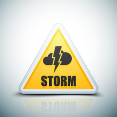 Storm Hazard sign