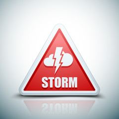 Storm Hazard sign