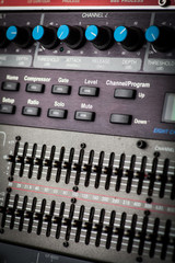 Buttons in sound studio