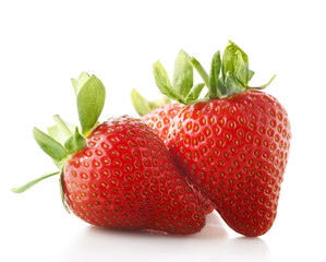 strawberries isolate on white