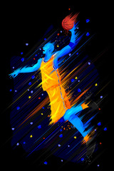 Obrazy na Plexi  ilustracja koszykarza